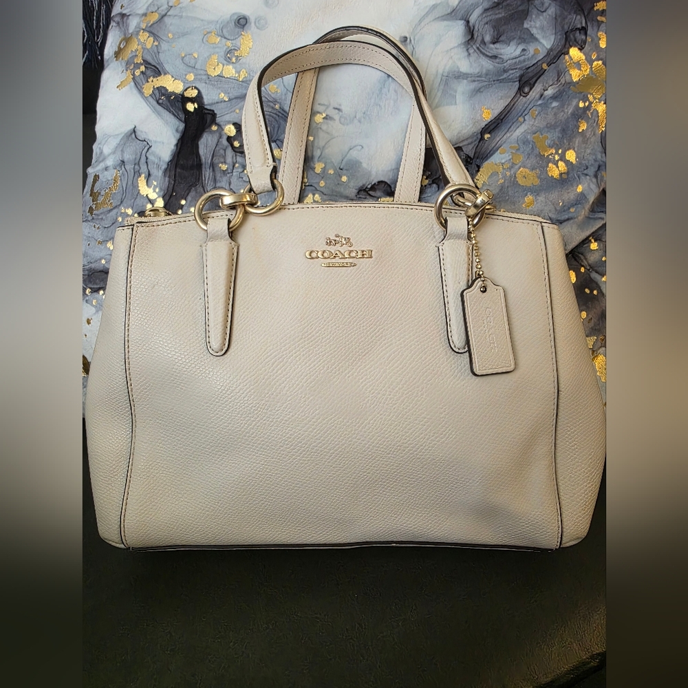 Coach Cream Leather Women's Bag